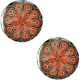 Mandala 20mm basic cabochon Multicolor rood-zwart