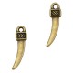 DQ metal charm 19mm Shark tooth Antique bronze