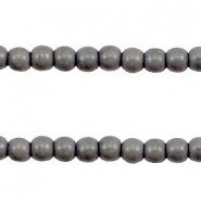 Keramiek turquoise kralen rond 4mm Dark gray