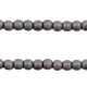 Keramiek turquoise kralen rond 4mm Dark gray
