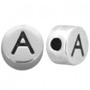 DQ metal alphabet bead letter A  Antique silver