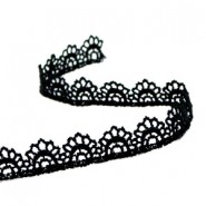 Lint van kant 12mm Zwart