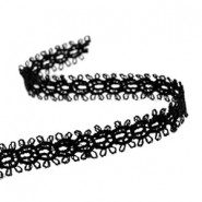 Lint van kant 10mm Zwart