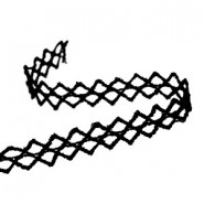 Lint van kant 12mm Zwart
