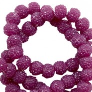 Sparkling resin beads 8mm Butterfly purple
