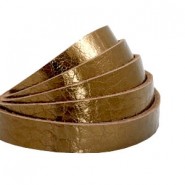 DQ leer plat 10mm metallic Bronze gold