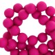 Acrylic beads 6mm round Matt Magenta purple
