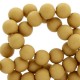 Acrylic beads 6mm round Matt Mustard brown