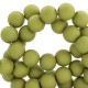 Acrylic beads 6mm round Matt Olive green