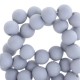 Acrylic beads 6mm round Matt Haze grey