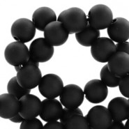 Acrylic beads 6mm round Matt Deep black