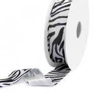 Elastisch lint Ibiza 25mm Black-white