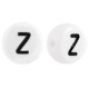 Acrylic alphabet beads letter Z White