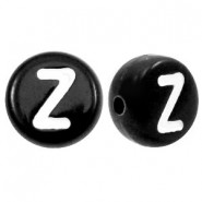 Abalorios alfabeto acrílico letra Z - Negro