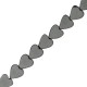 Hematite Perlen Herz 4mm mat Anthracite grey