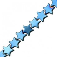 Hematite beads Star 6mm Dynamic blue