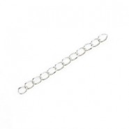 Metal extension chains ± 5cm Silver