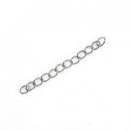 Metal extension chains ± 5cm Antique silver