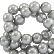 Top quality glass pearl beads 12mm Grey