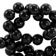 Top quality glass pearl beads 12mm Black