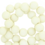 Acrylic beads 6mm round Matt Shy green