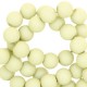 Acrylic beads 8mm round Matt Tender yellow green
