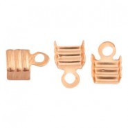 DQ metaal veterklem 3mm Rosé goud