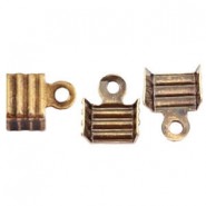 DQ metaal veterklem 5mm Antiek brons
