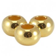 DQ Metal flat bead 8x5mm Gold