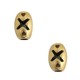 DQ Metal bead with X 8x5mm Antique bronze