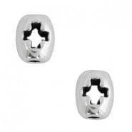 DQ Metal bead with Cross 6x5mm Antique silver