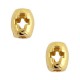 DQ Metal bead with Cross 6x5mm Gold
