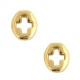 DQ Metal bead with Cross 9x7mm Gold