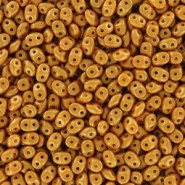 SuperDuo Beads 2.5x5mm Gold Shine - Orange