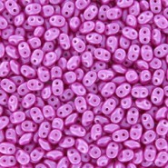 SuperDuo Beads 2.5x5mm Pearl Shine - Lt Fuchsia