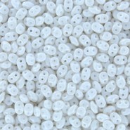 SuperDuo Beads 2.5x5mm Pearl Shine - White