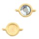 DQ Metal connector - setting 2 eyelets for 4.7mm / SS20 Flatback Gold