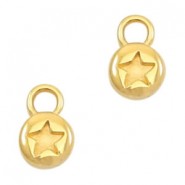 DQ metal charm 6mm Star Gold