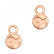 DQ metal charm 6mm Fish Rosegold