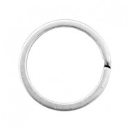 DQ Metaal sleutelhanger ring 30mm Antiek zilver