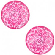 Basic cabochon Mandala 20mm Fuchsia