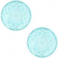 Mandala basic cabochon 20mm Turquoise blue