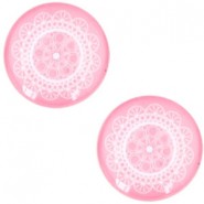 Basic cabochon 12mm Mandala Pink