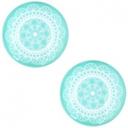 Basic cabochon 12mm Mandala Turquoise