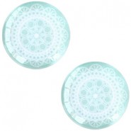 Basic cabochon 20mm Mandala Light turquoise