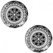Basic cabochon 20mm Mandala Black