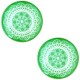 Basic cabochon Mandala 12mm Bright green