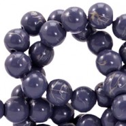Drip-art Glaskralen 8mm Donker blauw paars