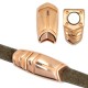 DQ metaal magneetslot Arrow 22x10mm voor 5mm plat koord Rosé goud