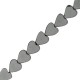Hematite beads Heart 6mm Anthracite grey